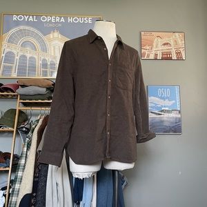 Madewell Brown Flannel Button Up Shirt